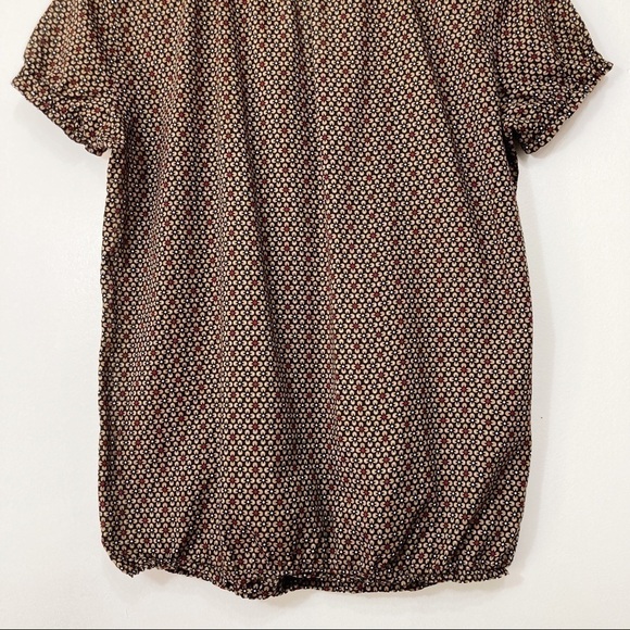 Marc O'Polo Floral Split Neck Button Down Peasant Blouse Size M - Picture 10 of 13